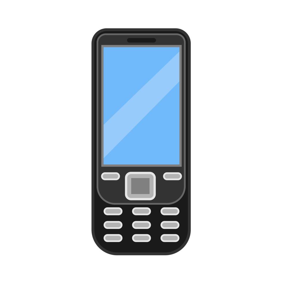 Smart phone vector icon mobile screen illustration. Cellphone isolated device. Business black gadget concept flat template mockup