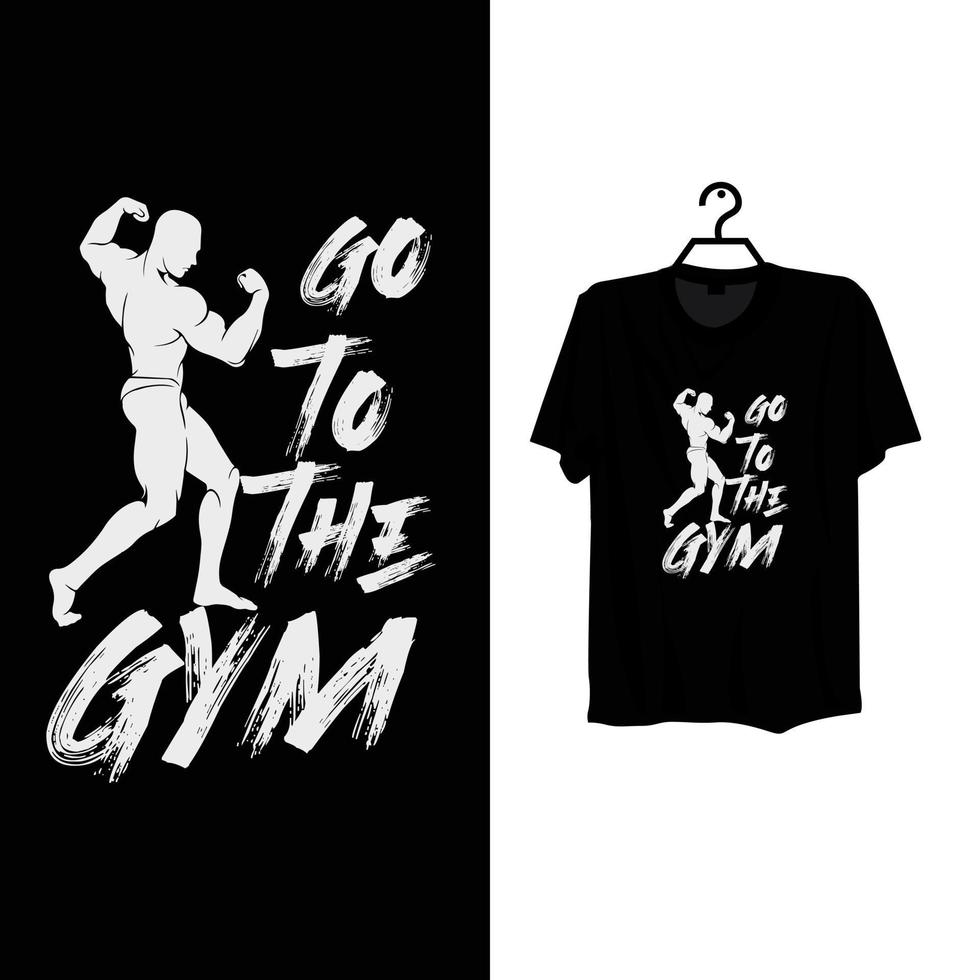 Gym t shirt design. vector