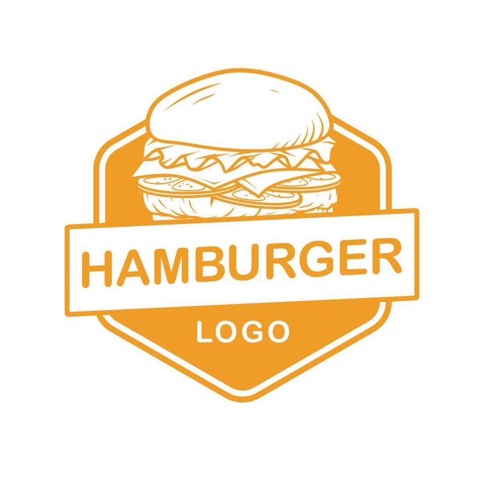 concepto de logotipo de hamburguesa para su marca vector