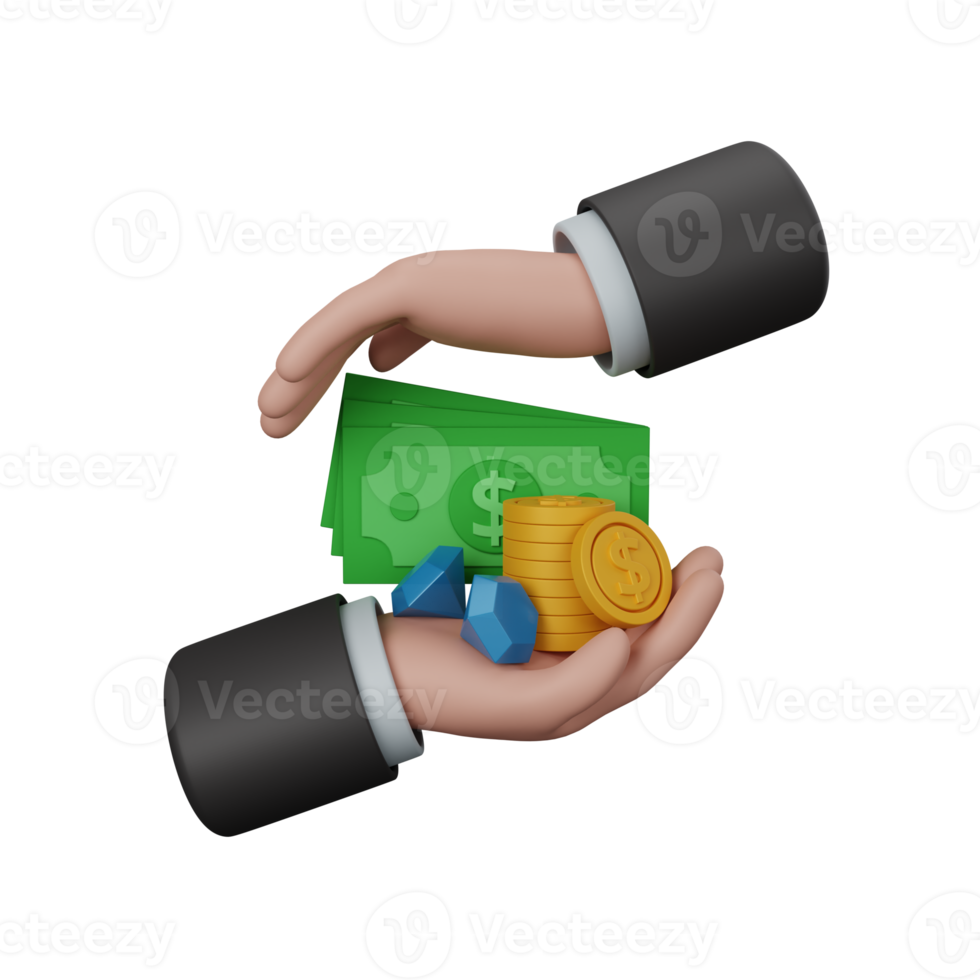 Activo de representación 3d aislado útil para la ilustración de diseño de negocios, moneda, economía y finanzas png