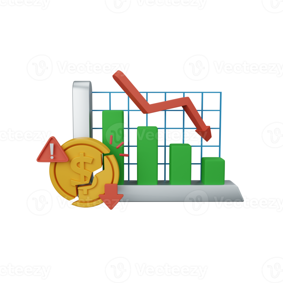 3d rendering risk isolated useful for business, currency, economy and finance design illustration png