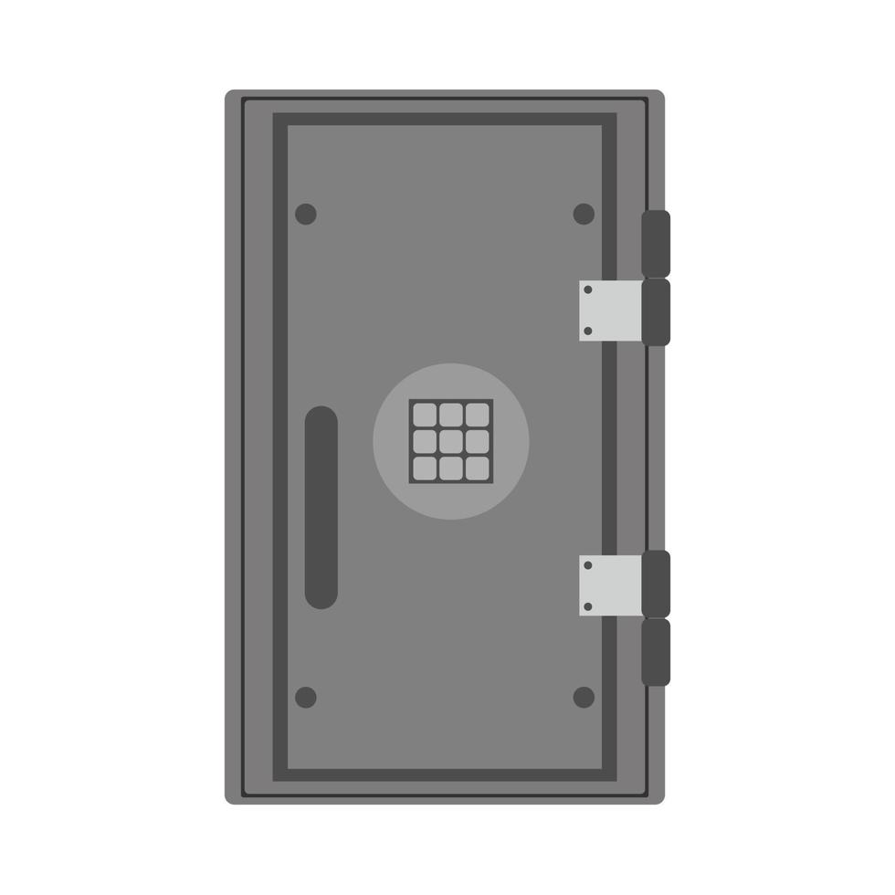 Safe banking object investment vector icon lock box. Security treasure money vault. Trust deposit flat symbol
