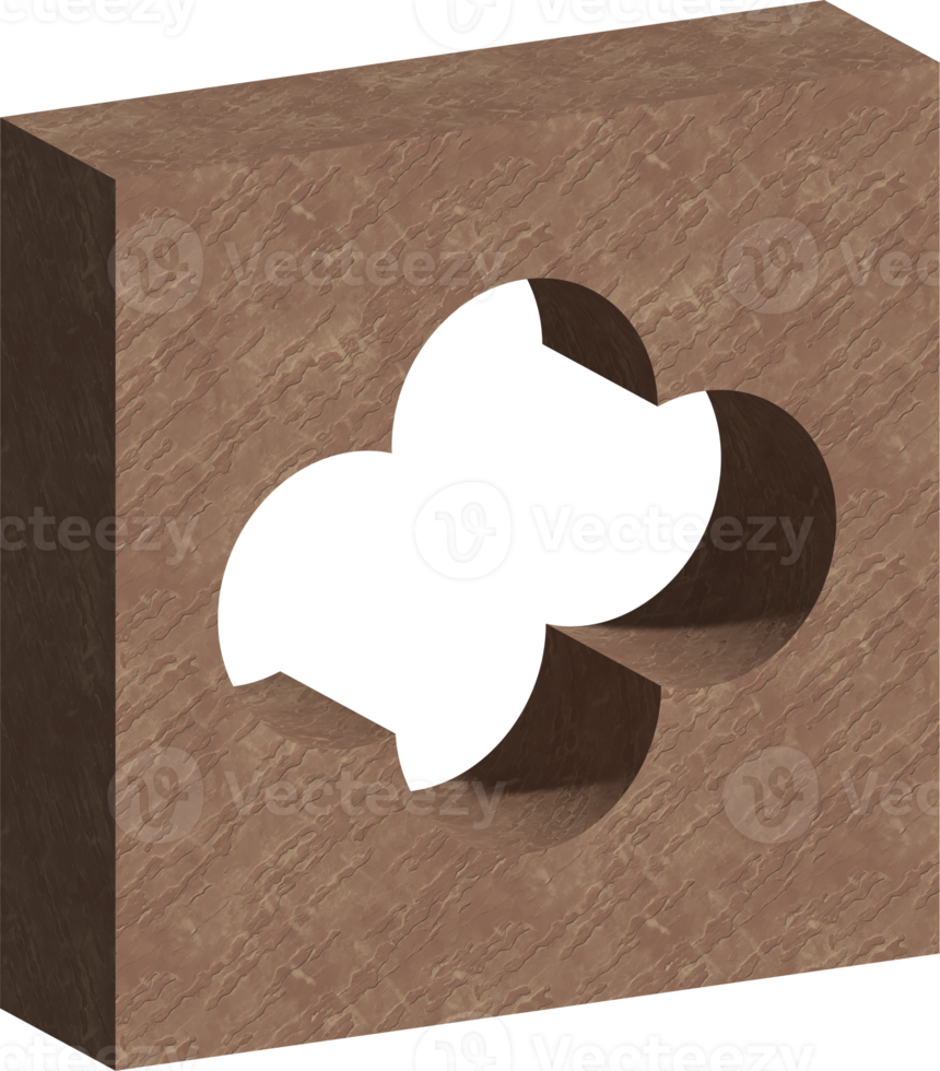 3D Realistic Set of top view street pavements or park sidewalk road pattern street tile. Floor tiles with rock. Stone floor architecture material block png