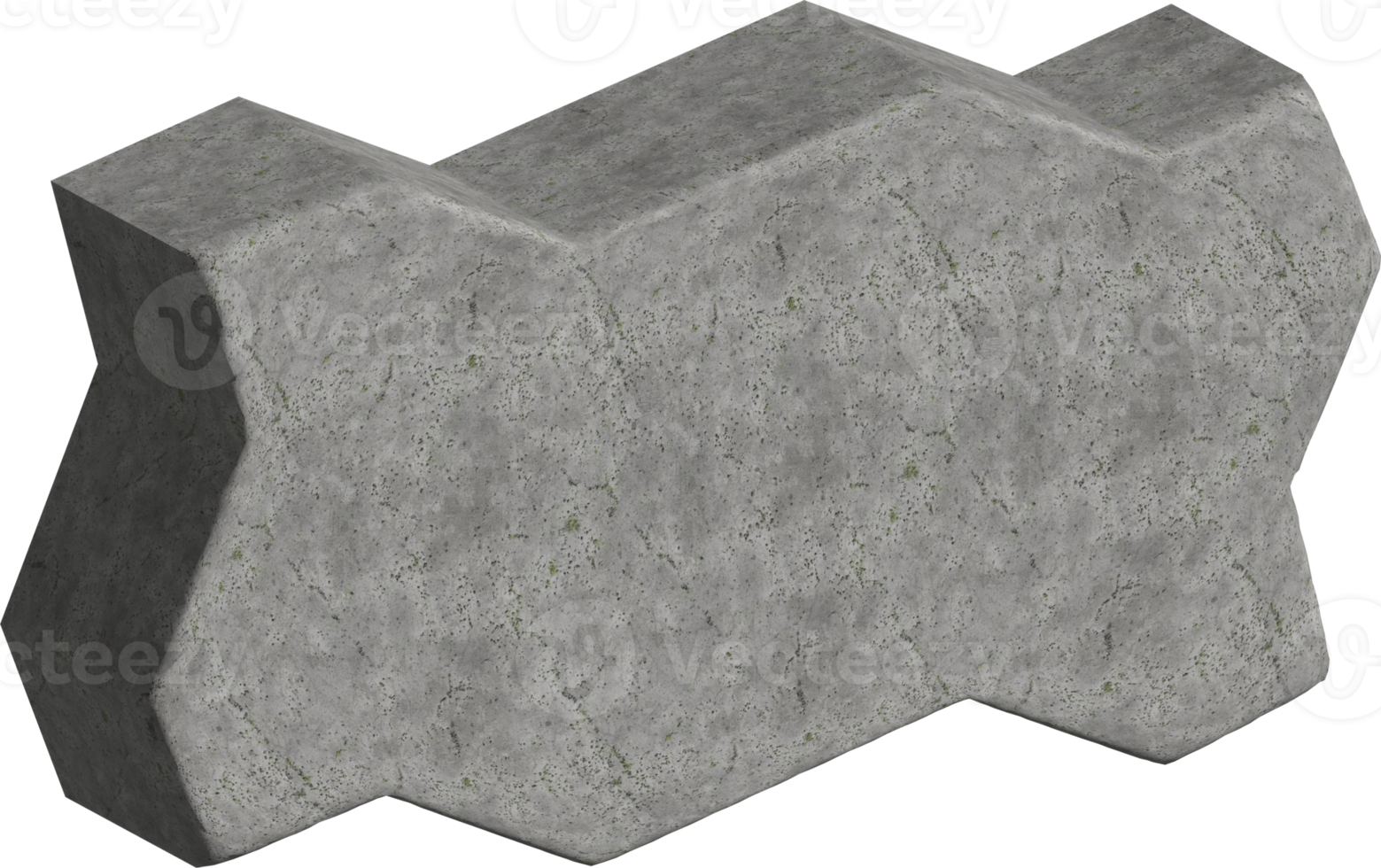 3D Realistic Set of top view street pavements or park sidewalk road pattern street tile. Floor tiles with rock. Stone floor architecture material block png