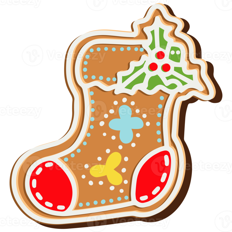 Christmas cookie sock png