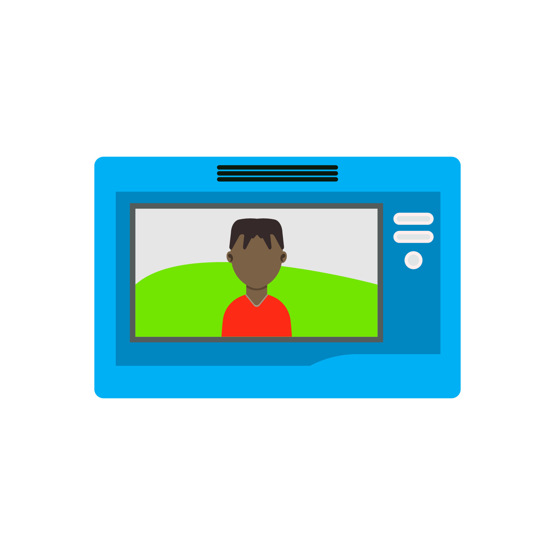 system design button bell device vector icon. Surveillance