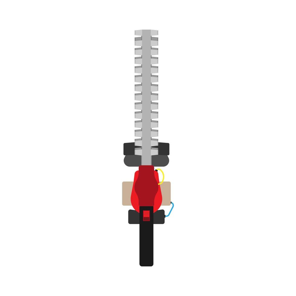 Gardem hedge trimmer vector grass lawn tool icon. Plant equipment nature cut. Machine shear power scissors farmer