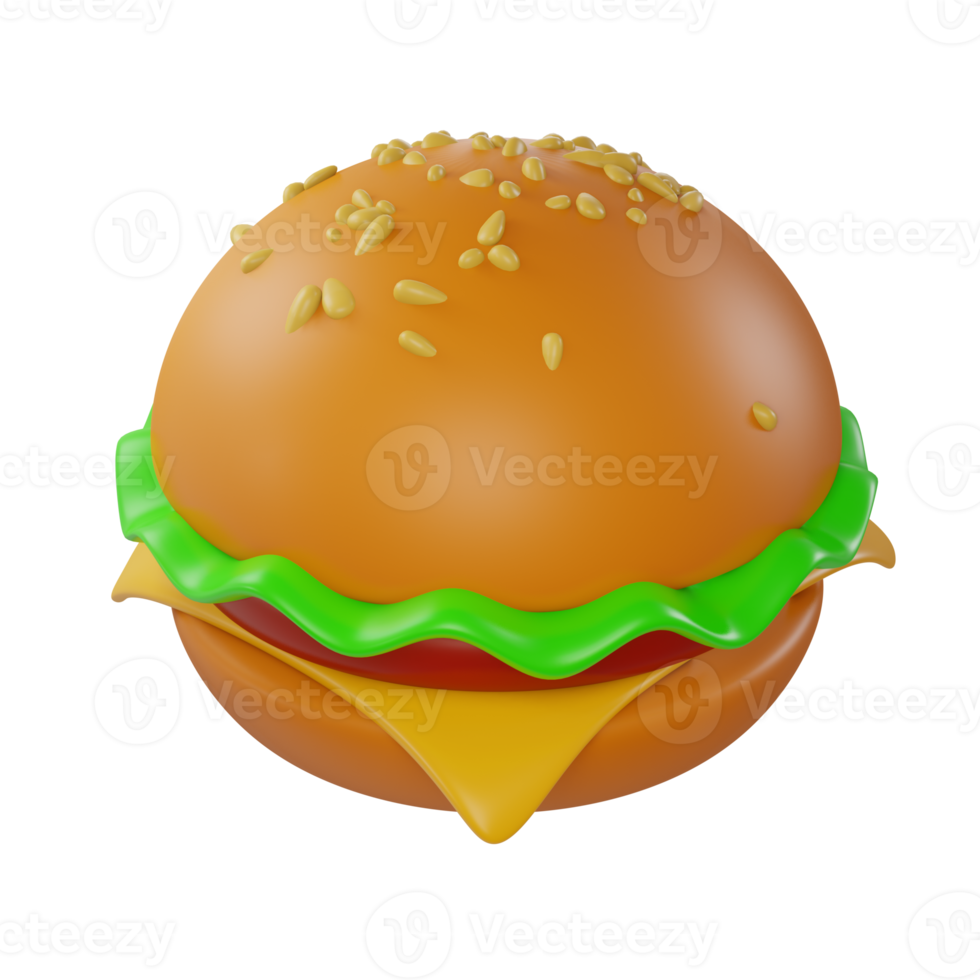 ilustración de renderizado 3d de comida rápida png