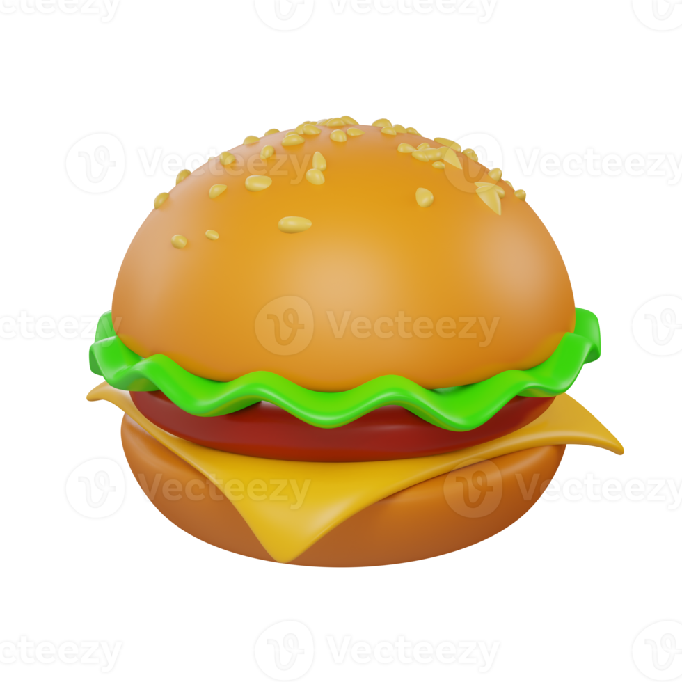 ilustración de renderizado 3d de comida rápida png