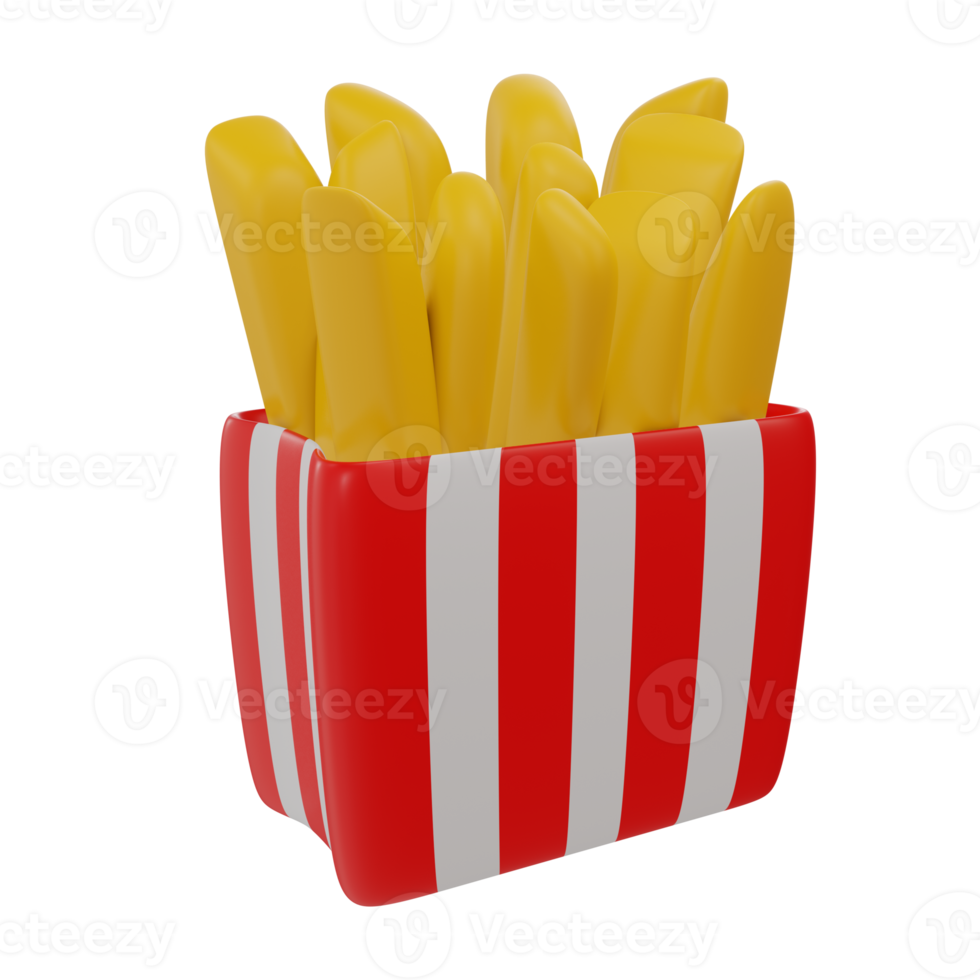 fast-food-3d-rendering-illustration png