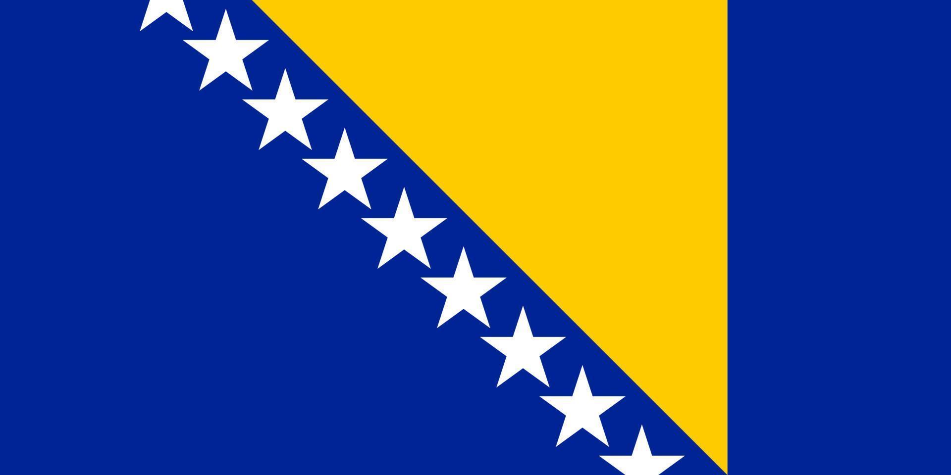 Flag Bosnia and Herzegovina vector illustration symbol national country icon. Freedom nation flag Bosnia and Herzegovina independence patriotism celebration design government international official