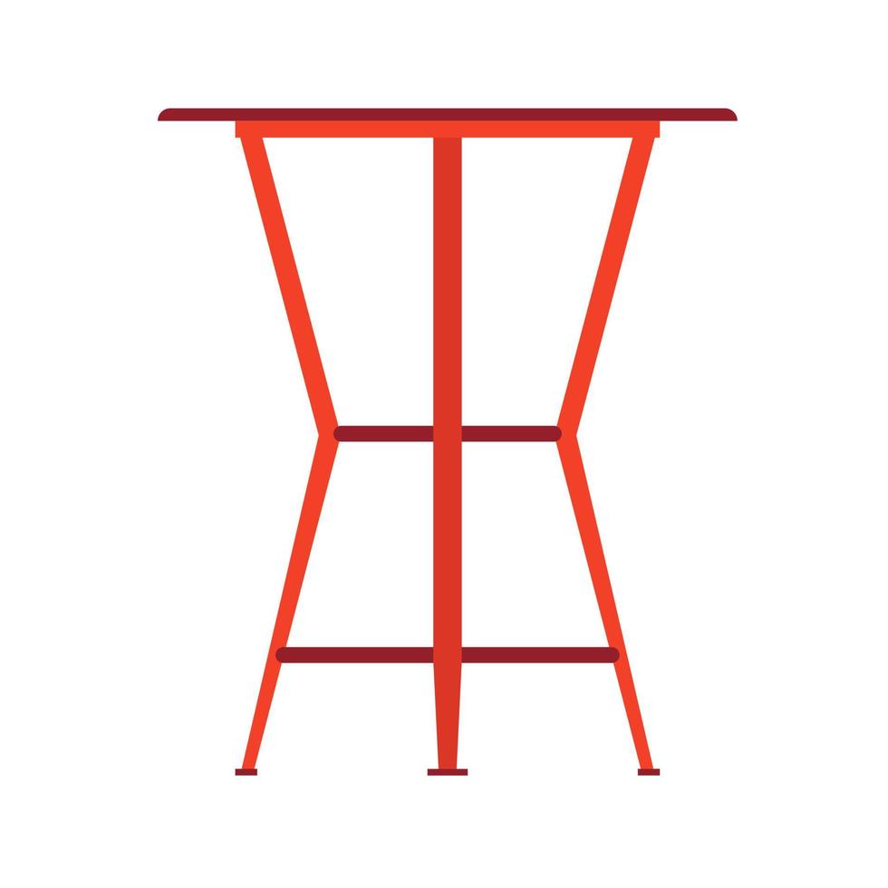 vector icono mesa muebles aislado blanco ilustración. Fondo interior de madera de diseño de escritorio. cocina forma marrón