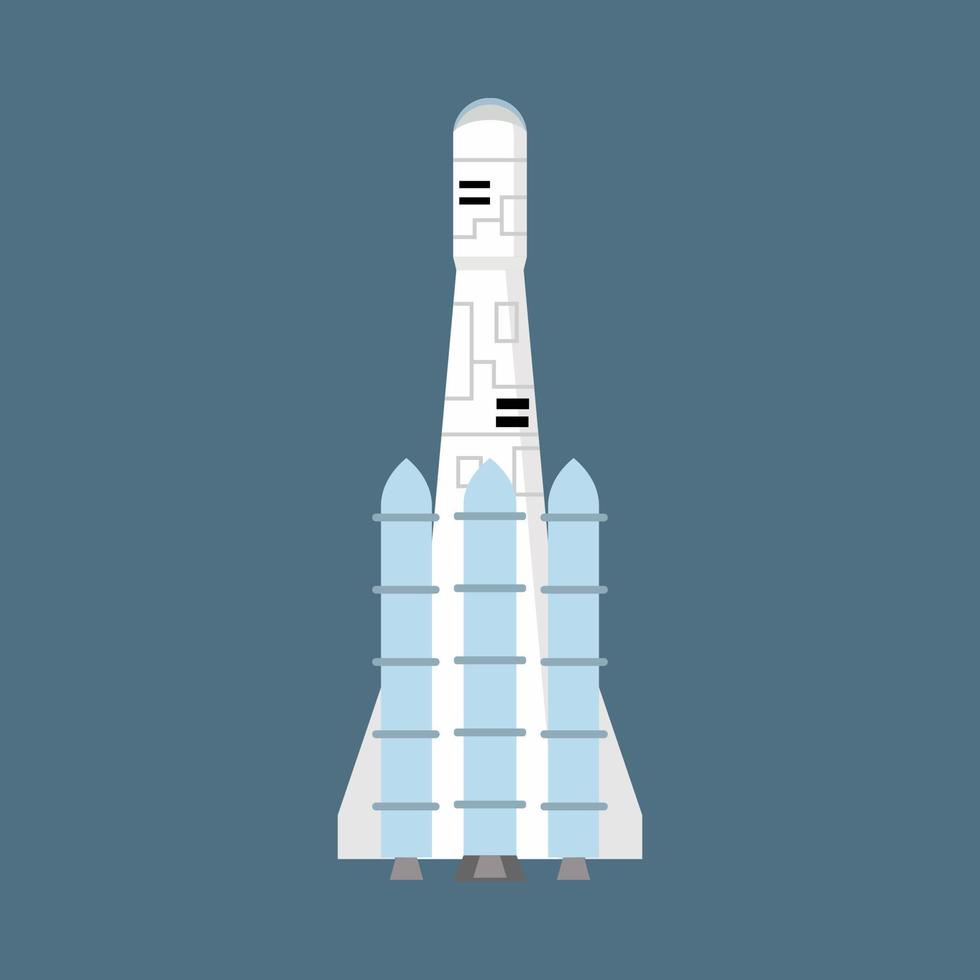 Rocket space symbol art spaceship launch fly. Exploration ship shuttle vector icon futuristic galaxy. Mars discovery