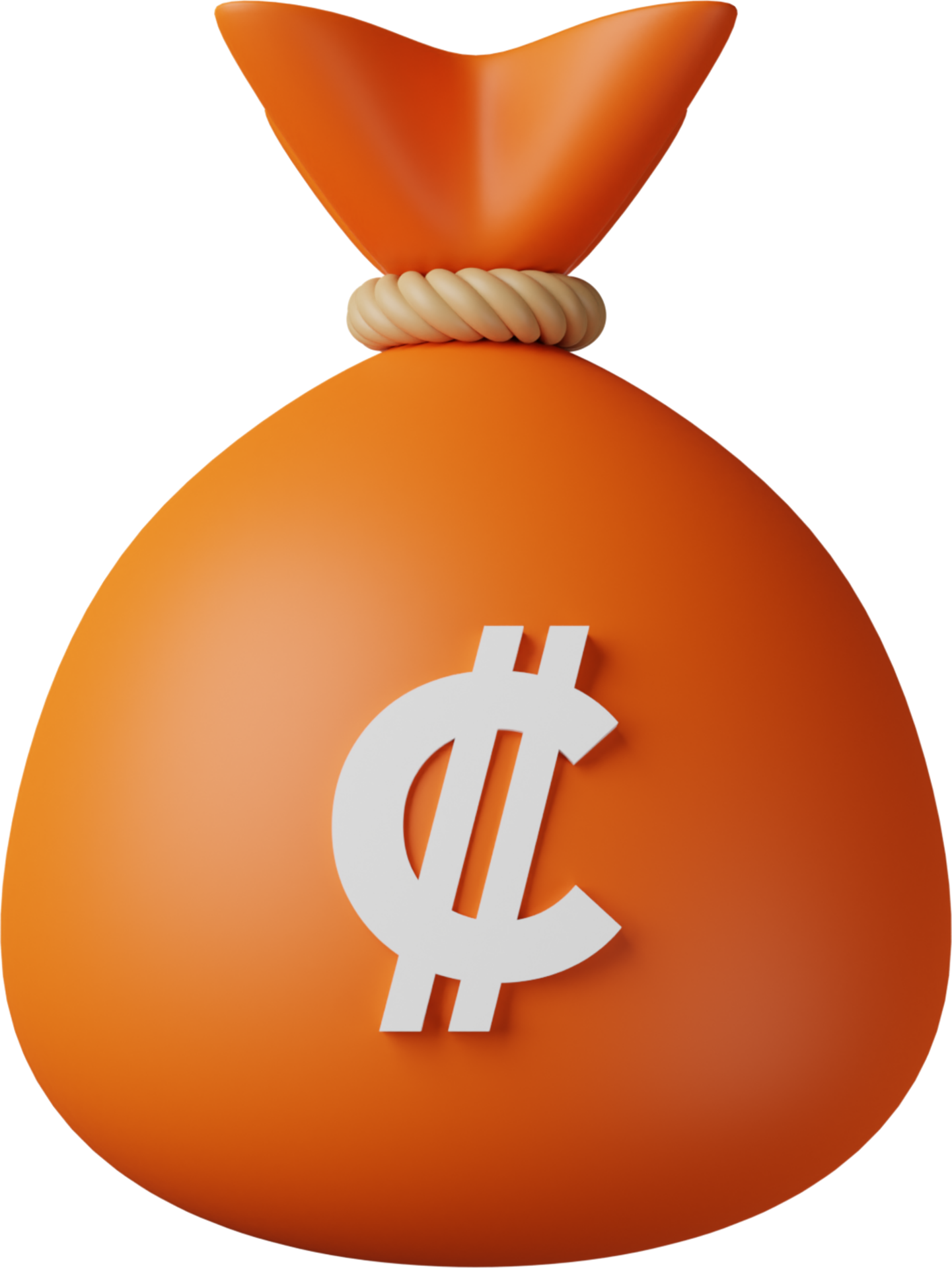 Orange Money Bag Colon 3D Illustration 10886100 PNG