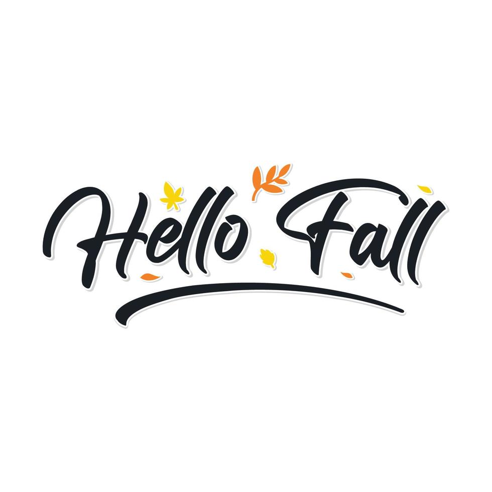 Hello Fall Vectors, Icons, and Graphics Illustration vector