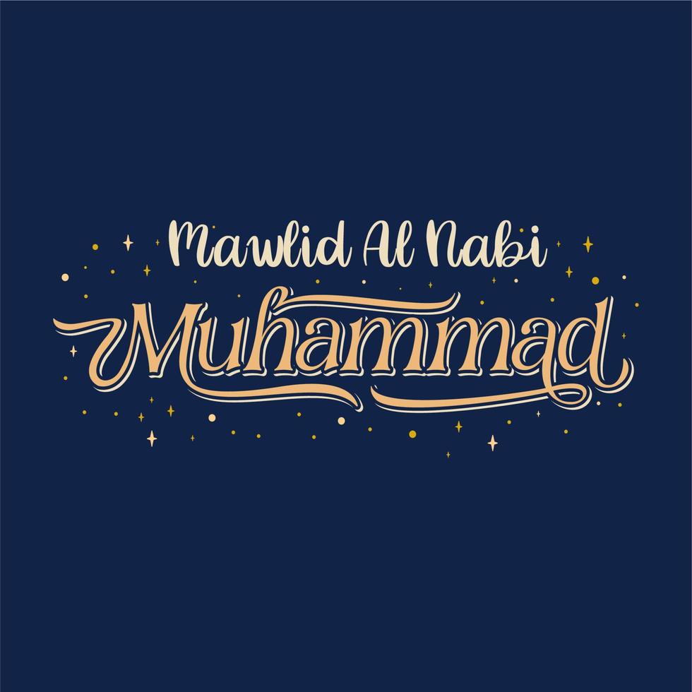 mawlid al nabi islámico, vector de cumpleaños del profeta mahoma, caligrafía árabe