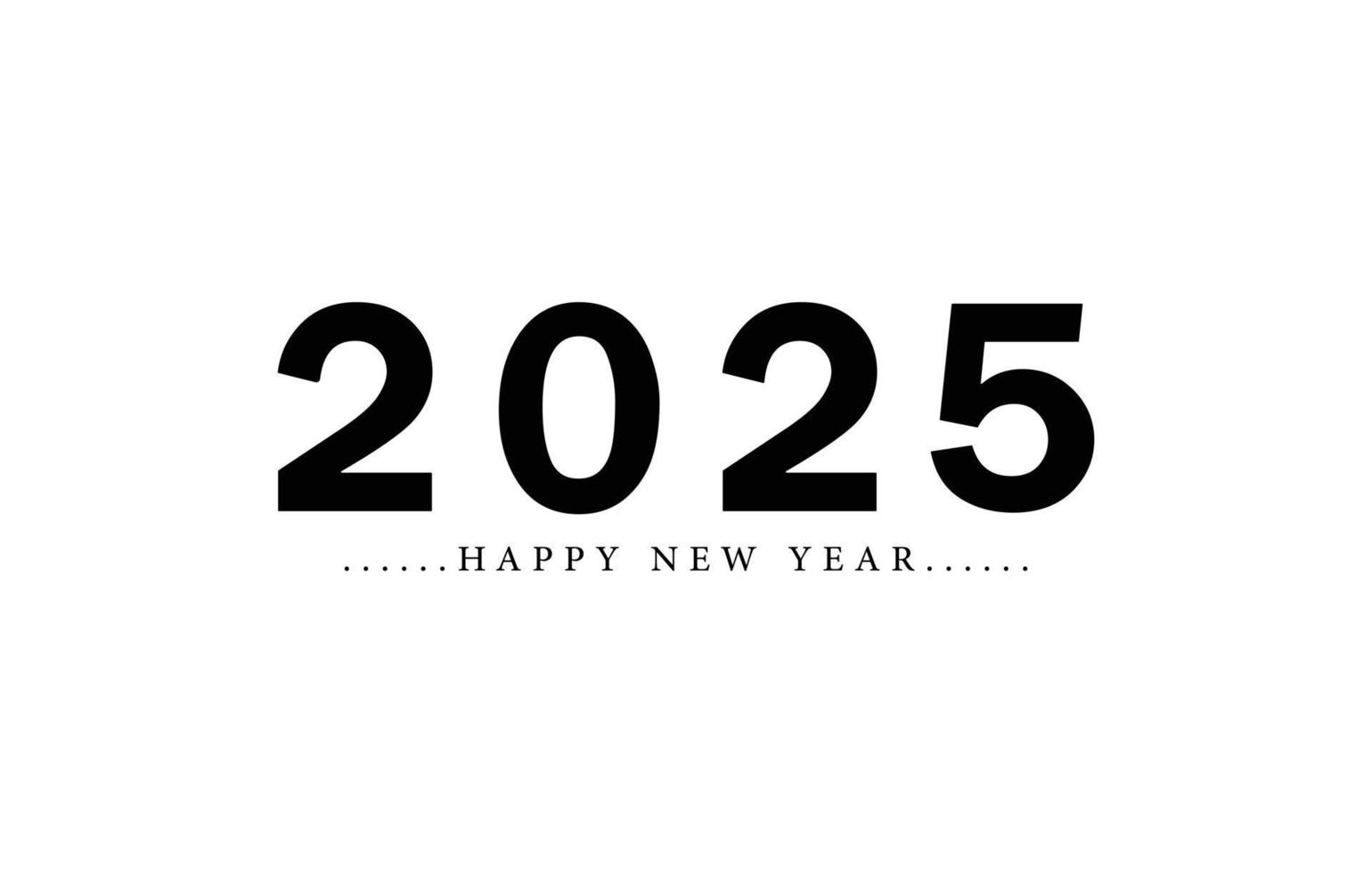 feliz año nuevo 2025. feliz año nuevo 2025 diseño de texto para diseño de folleto, tarjeta, pancarta vector
