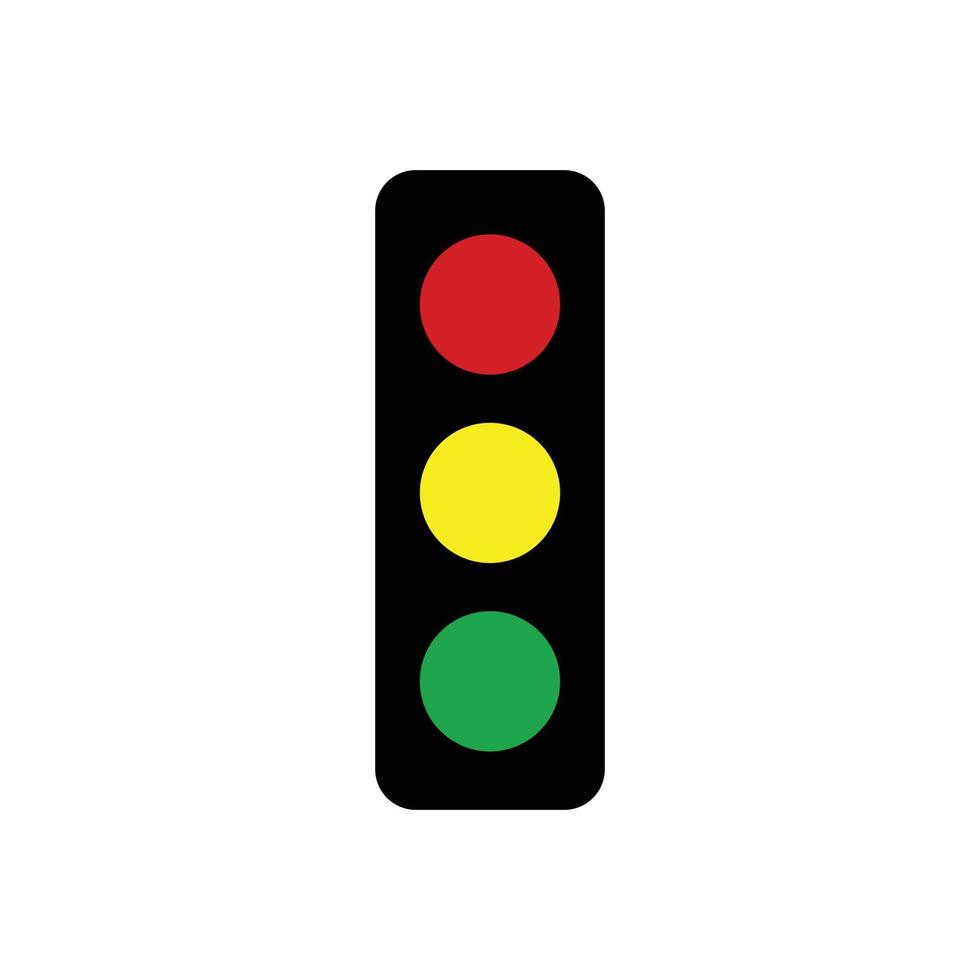 Traffic lights icon illustrator, flat design. 10886399 Vector Art at ...