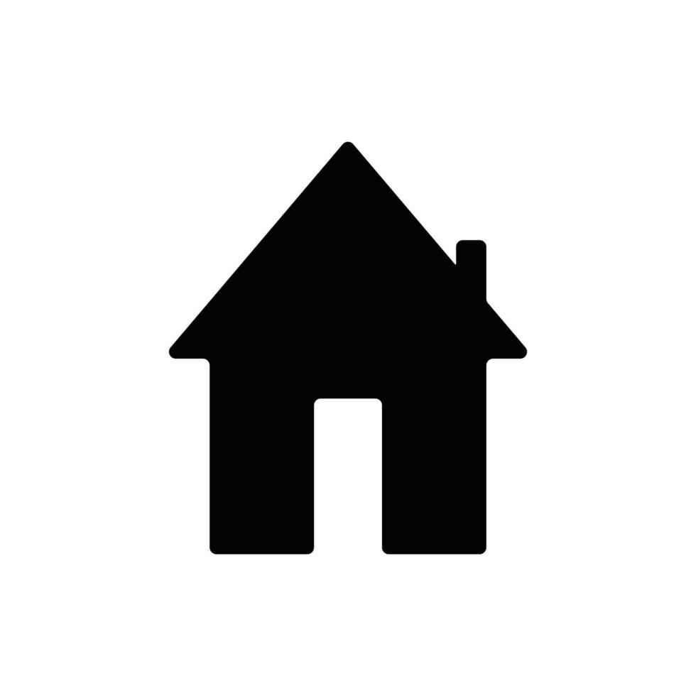 Home icon. House symbol illustration vector to be used in web applications. House flat pictogram isolated. Stay home.