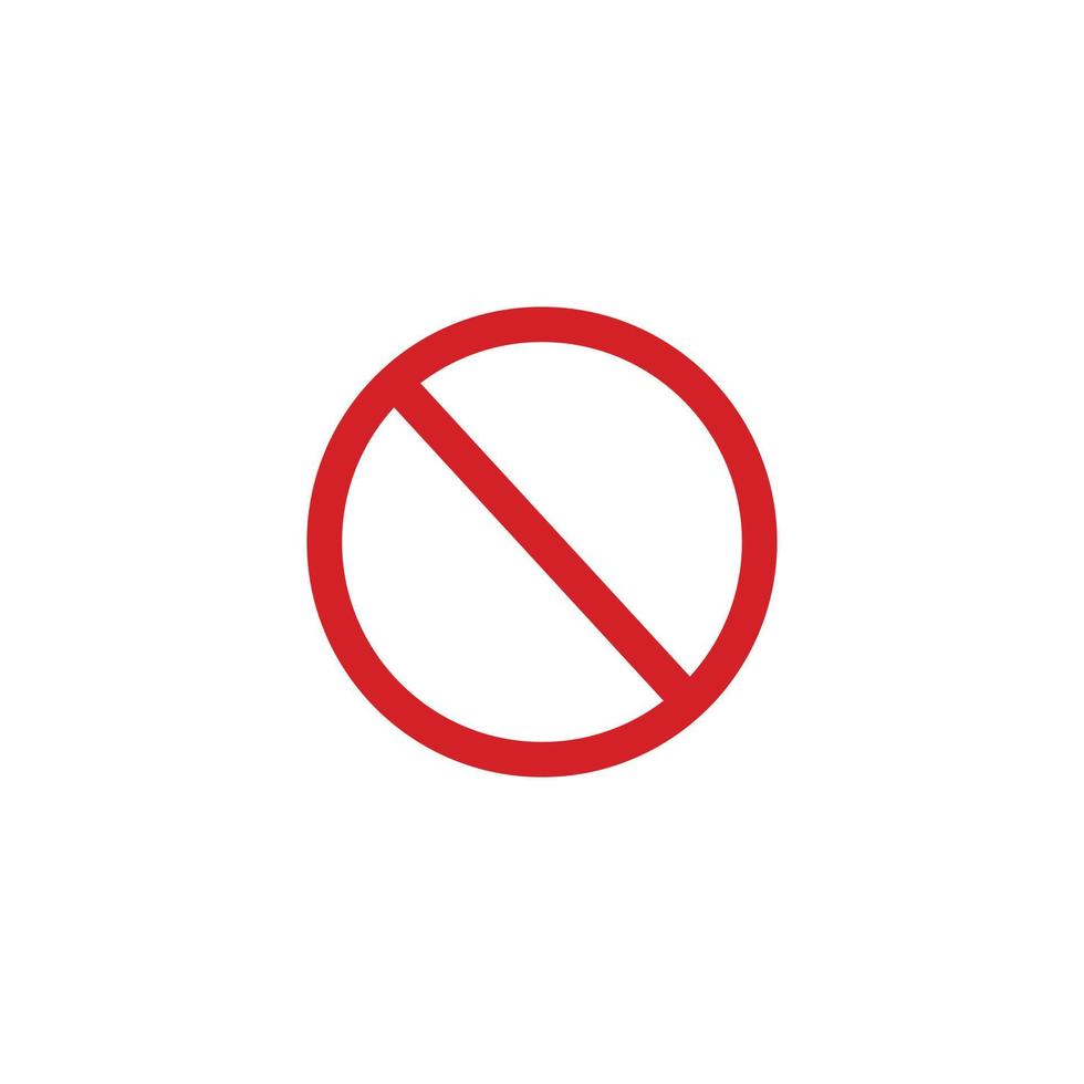 icono de parada vectorial, paso prohibido, sin señal de entrada en fondo blanco, logotipo de parada roja, señal de prohibición, ilustraciones vectoriales. vector