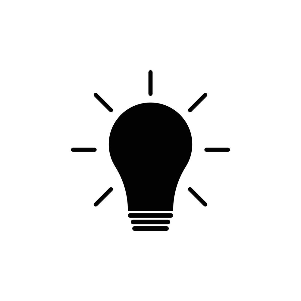 Light bulb icon in simple design vector