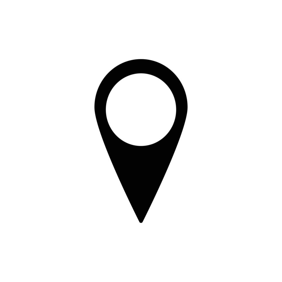 icono de vector de ubicación. símbolo de lugar. pictograma gps, signo de vector plano aislado sobre fondo blanco. ilustración vectorial simple para diseño gráfico y web.