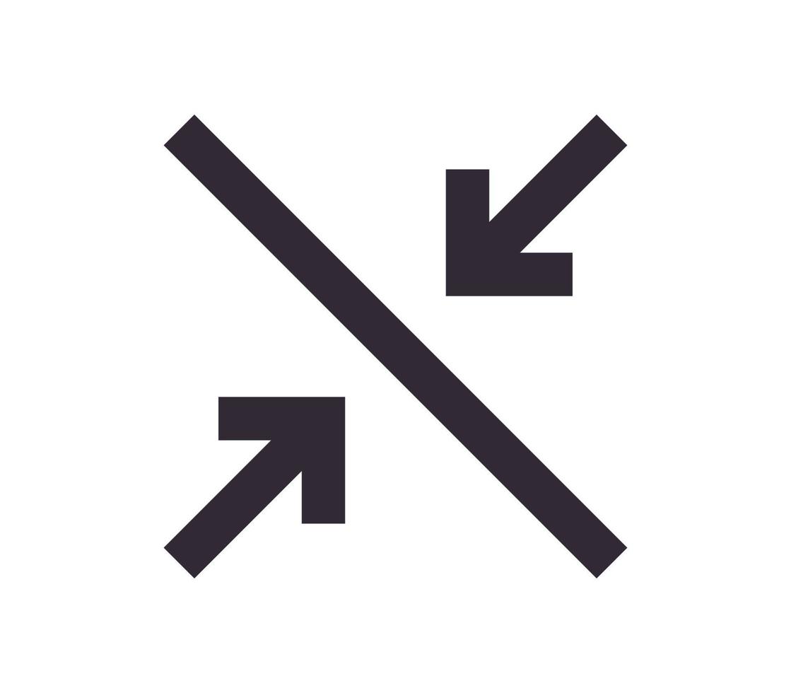 Scaling symbol and sizing arrow icon simple outline linear vector. vector