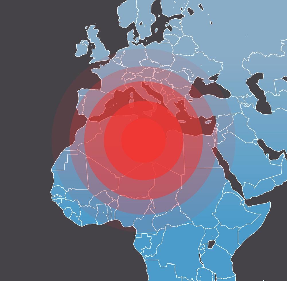 mapa mundial con pines de ubicación brote de casos confirmados de coronavirus informe en todo el mundo epidemia de infección global mers-cov gripe que propaga países flotantes de gripe. vector