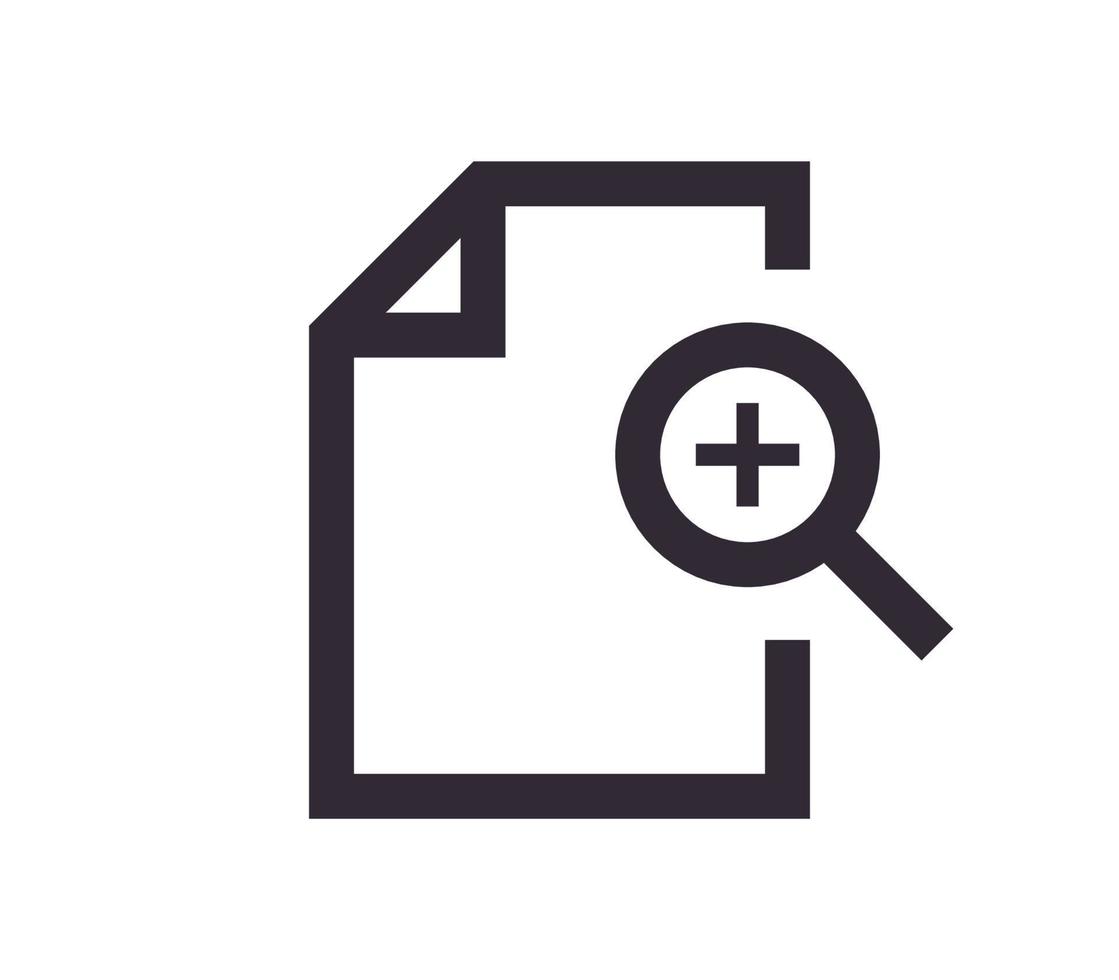 Document symbol and paper icon simple outline linear vector. vector