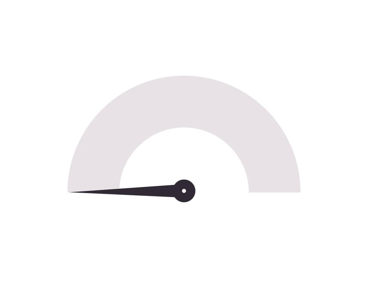 Speedometer symbol and tachometer, performance indicator, car speed, fast internet speed sign flat vector illustration.