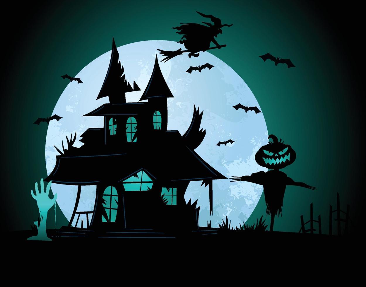 halloween night design background vector