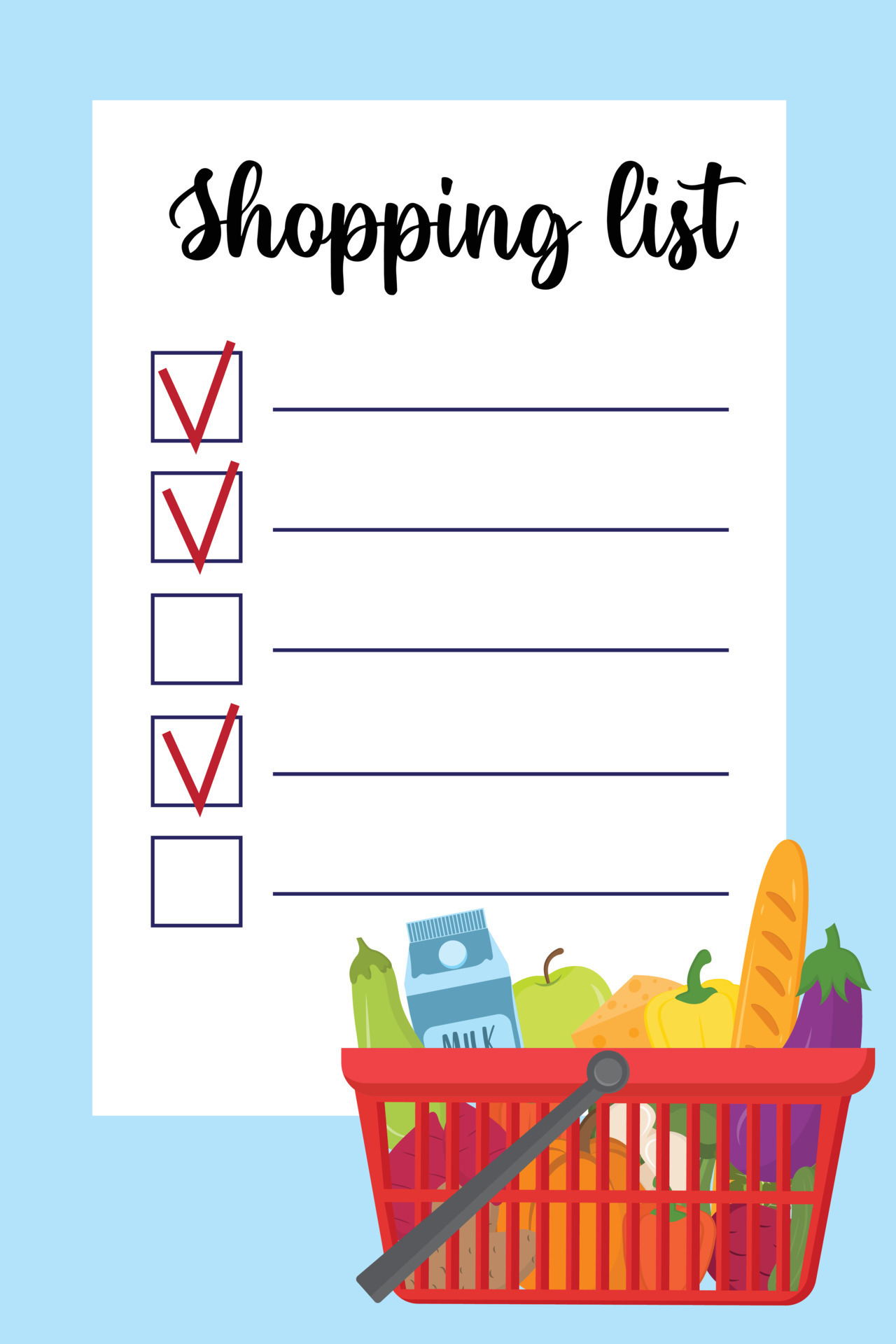 Healthy Grocery List Template