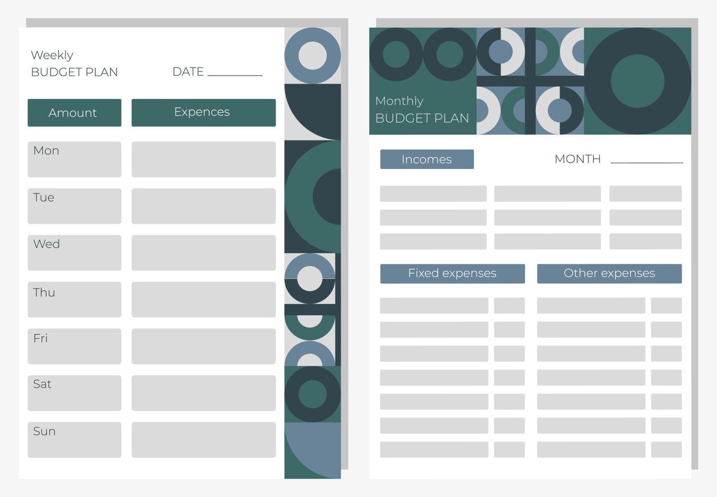 Simple business organizer, budget planner, weekly and daily. Paper sheet.  Daily organizer. Notes paper. Page Template for agenda, schedule, planners,  checklists, notepads. 10886922 Vector Art at Vecteezy