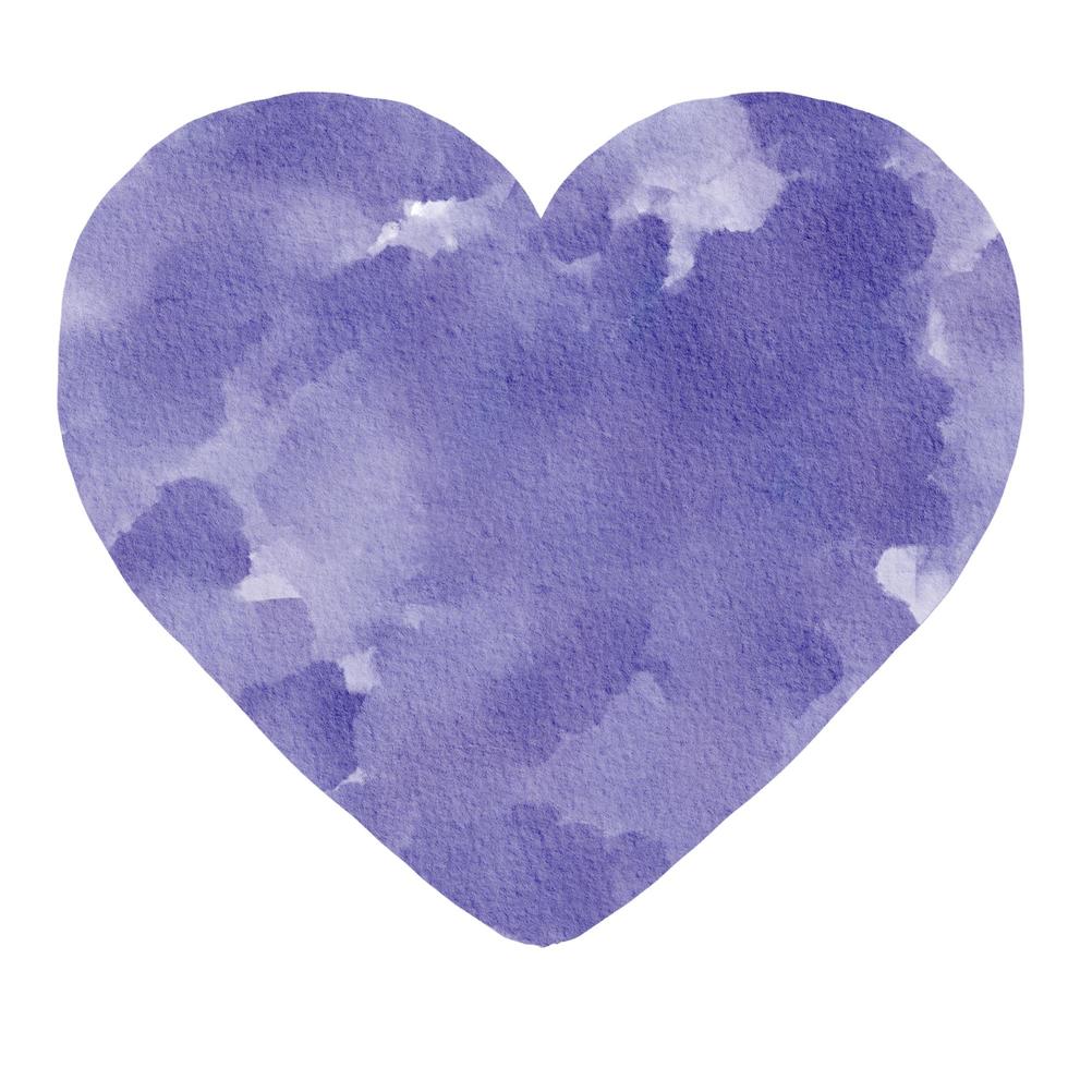 Perry Purple Heart Watercolor Paint Stain Background photo