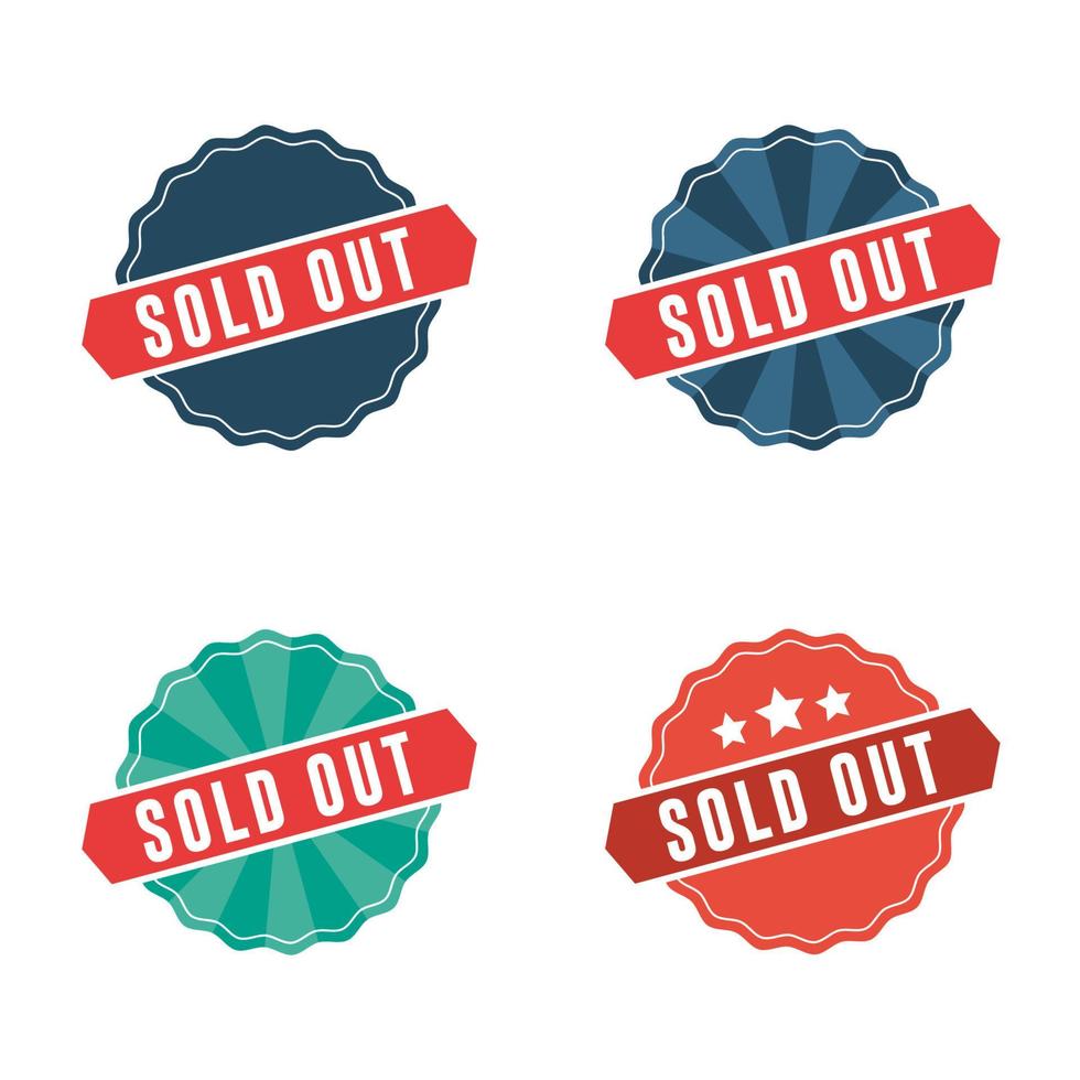 Sold Out Label and Banner vector