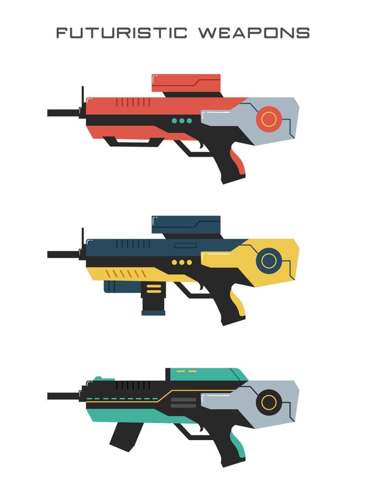 armas futuristas - rifle vector