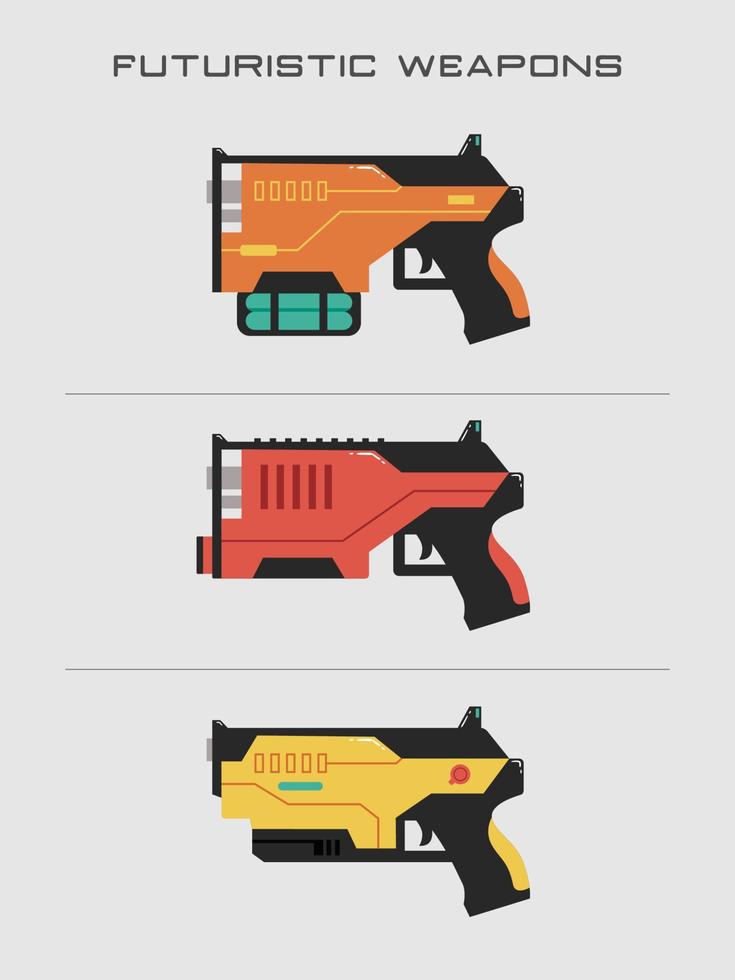 ilustrador de vector de arma futurista