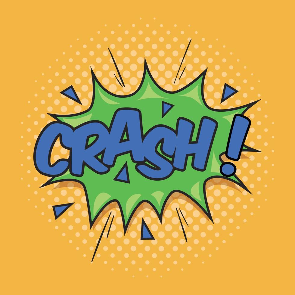 CRASH Wording Sound Effect for Comic Speech Bubble vector