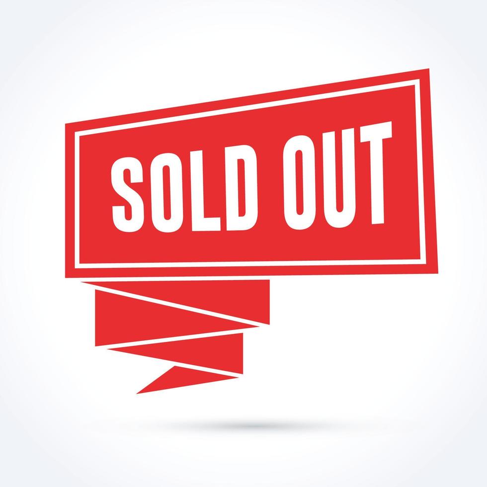 Sold Out Banner vector