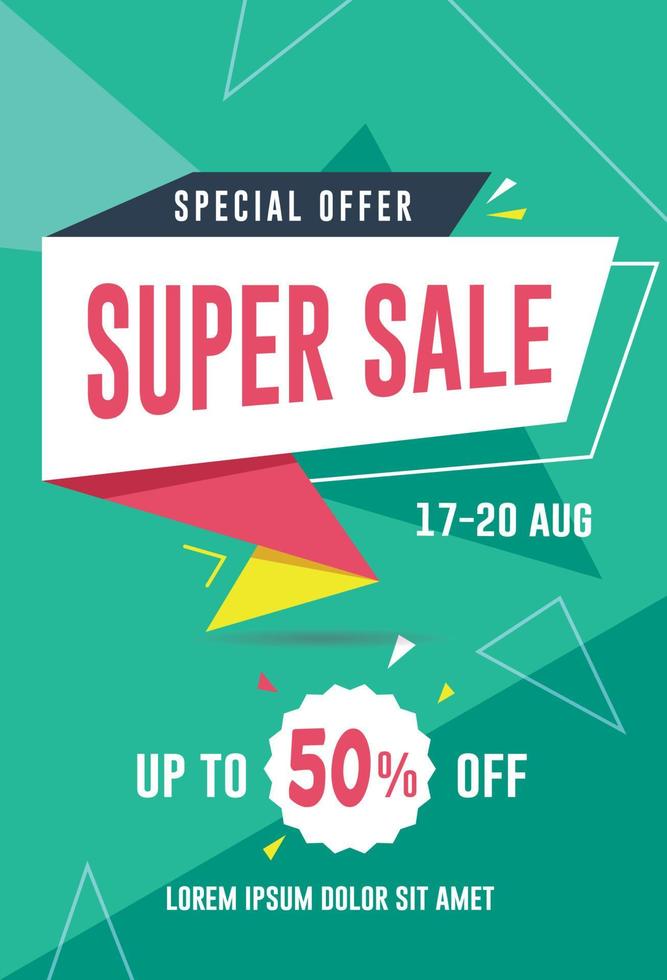 Super Sale Flyer Template vector