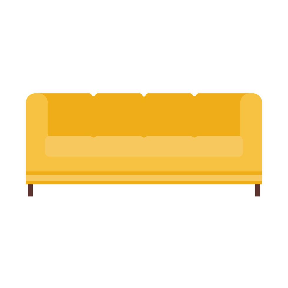 Couch sofa illustration furniture vector icon. Interior home living room style. Relax flat cozy seat. Fashion settee graphic divan