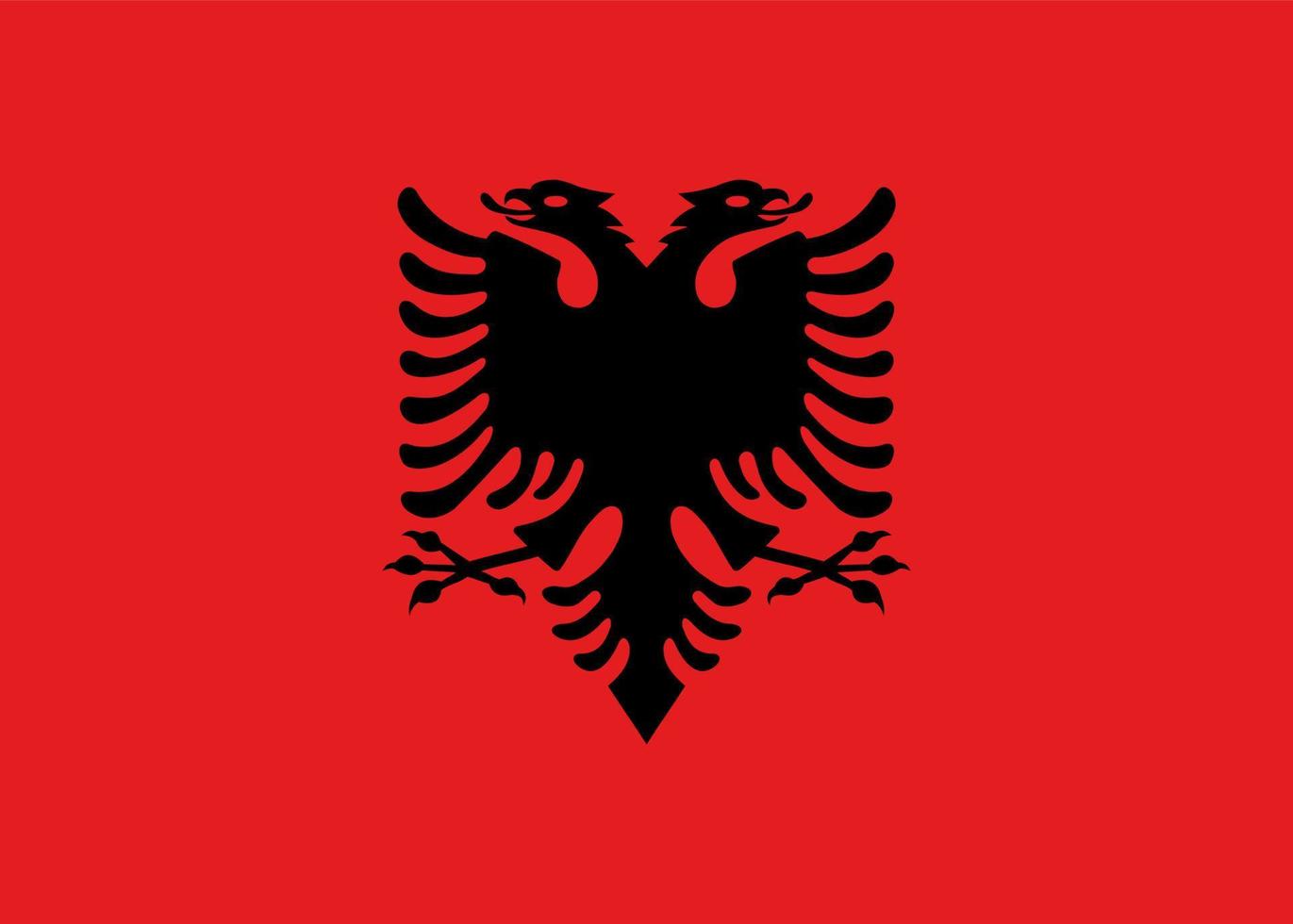 bandera albania vector ilustración símbolo nacional país icono. libertad nación bandera albania independencia patriotismo celebración diseño gobierno internacional oficial objeto simbólico cultura