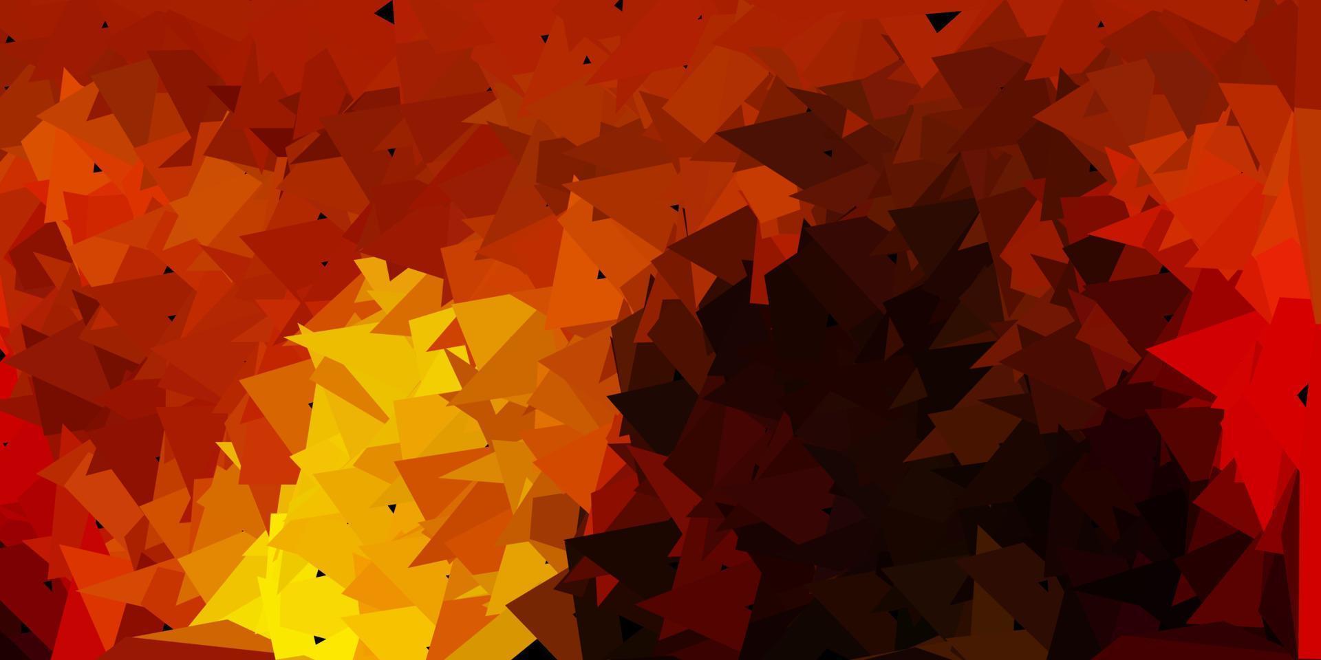 Dark yellow vector geometric polygonal wallpaper.