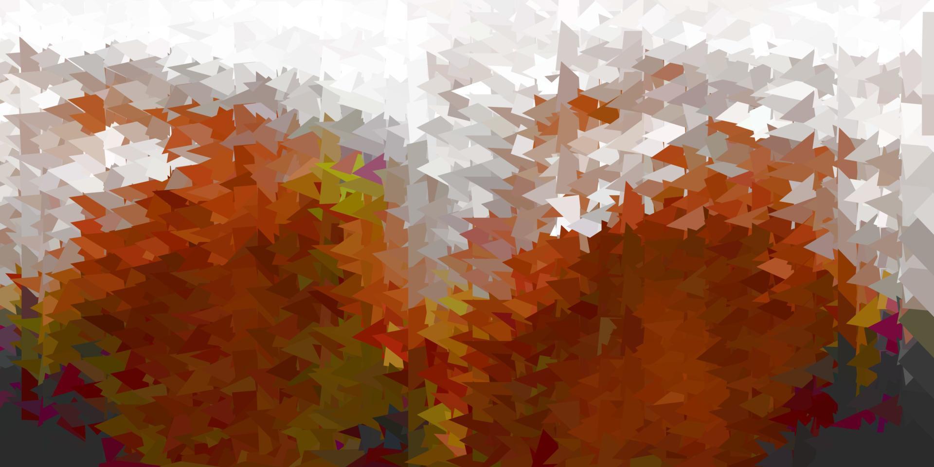 Dark yellow vector abstract triangle backdrop. 10887213 Vector Art at