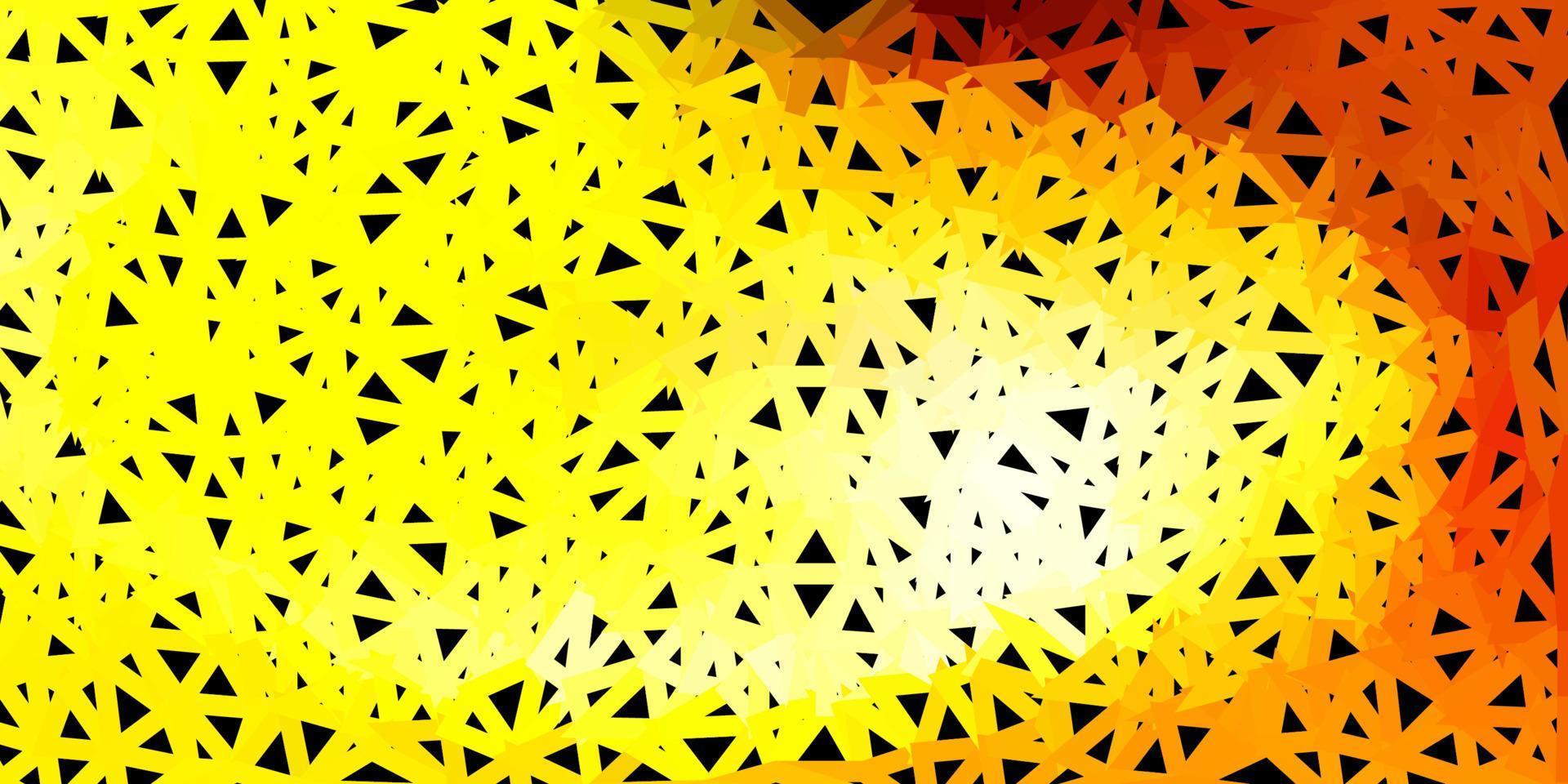 Dark yellow vector abstract triangle pattern.