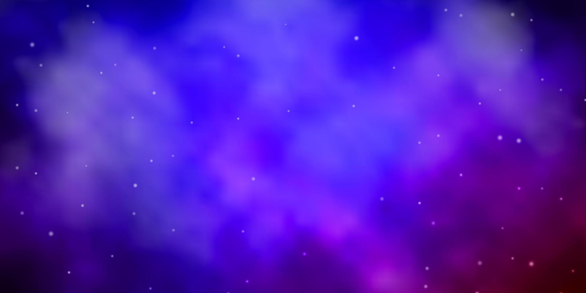 Dark Blue, Red vector background with colorful stars.