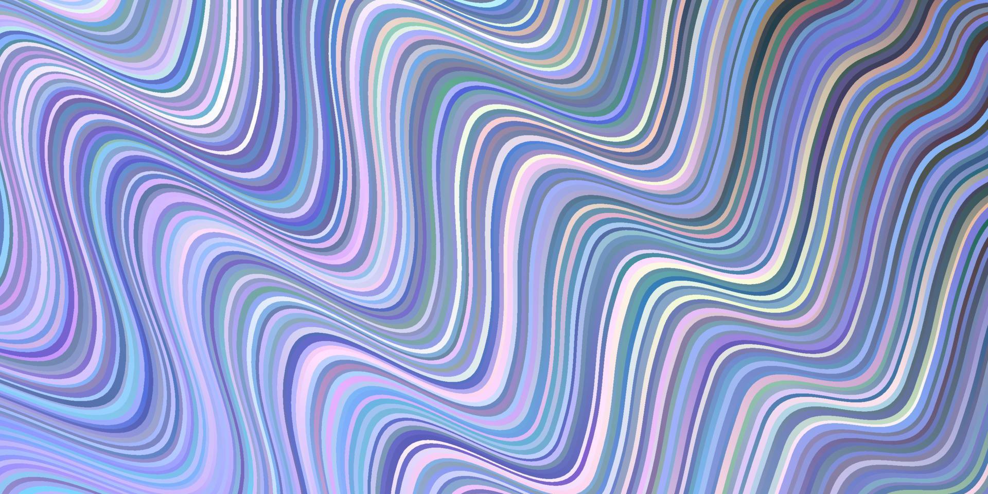 Light Blue, Yellow vector pattern with curved lines.
