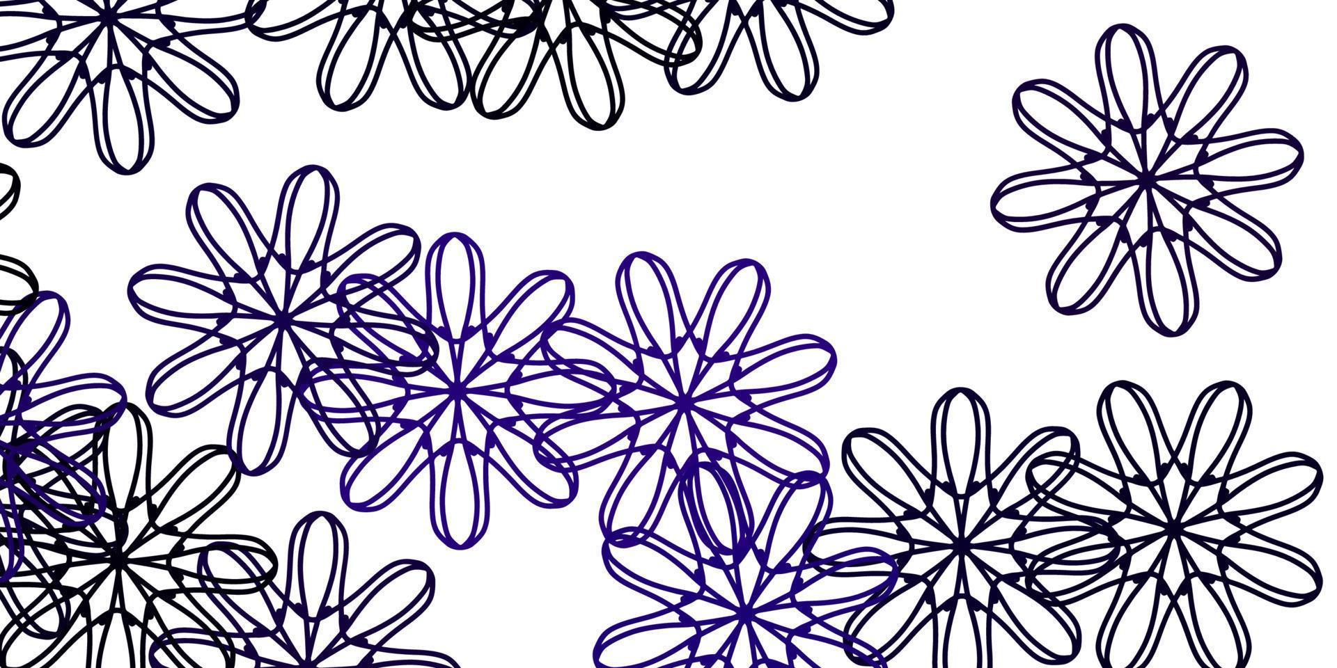 ilustraciones naturales de vector violeta claro, rosa con flores.