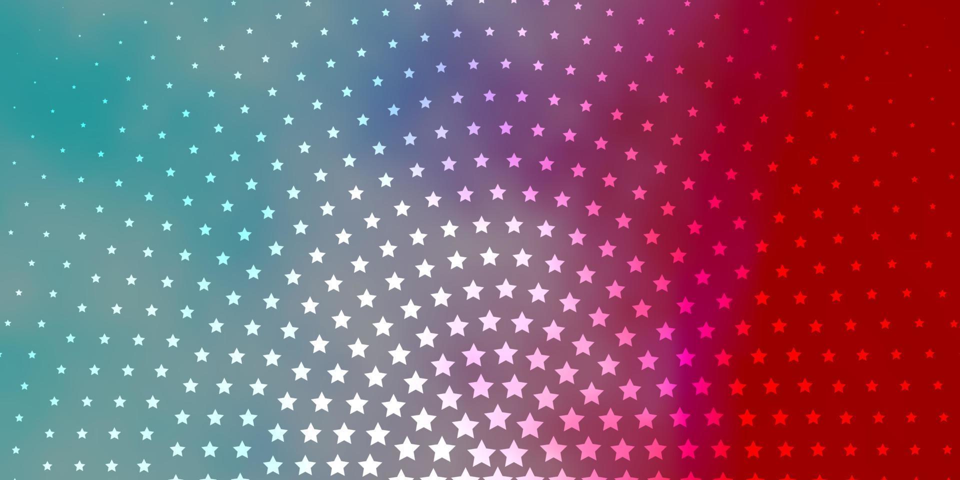 Light Blue, Red vector layout with bright stars.