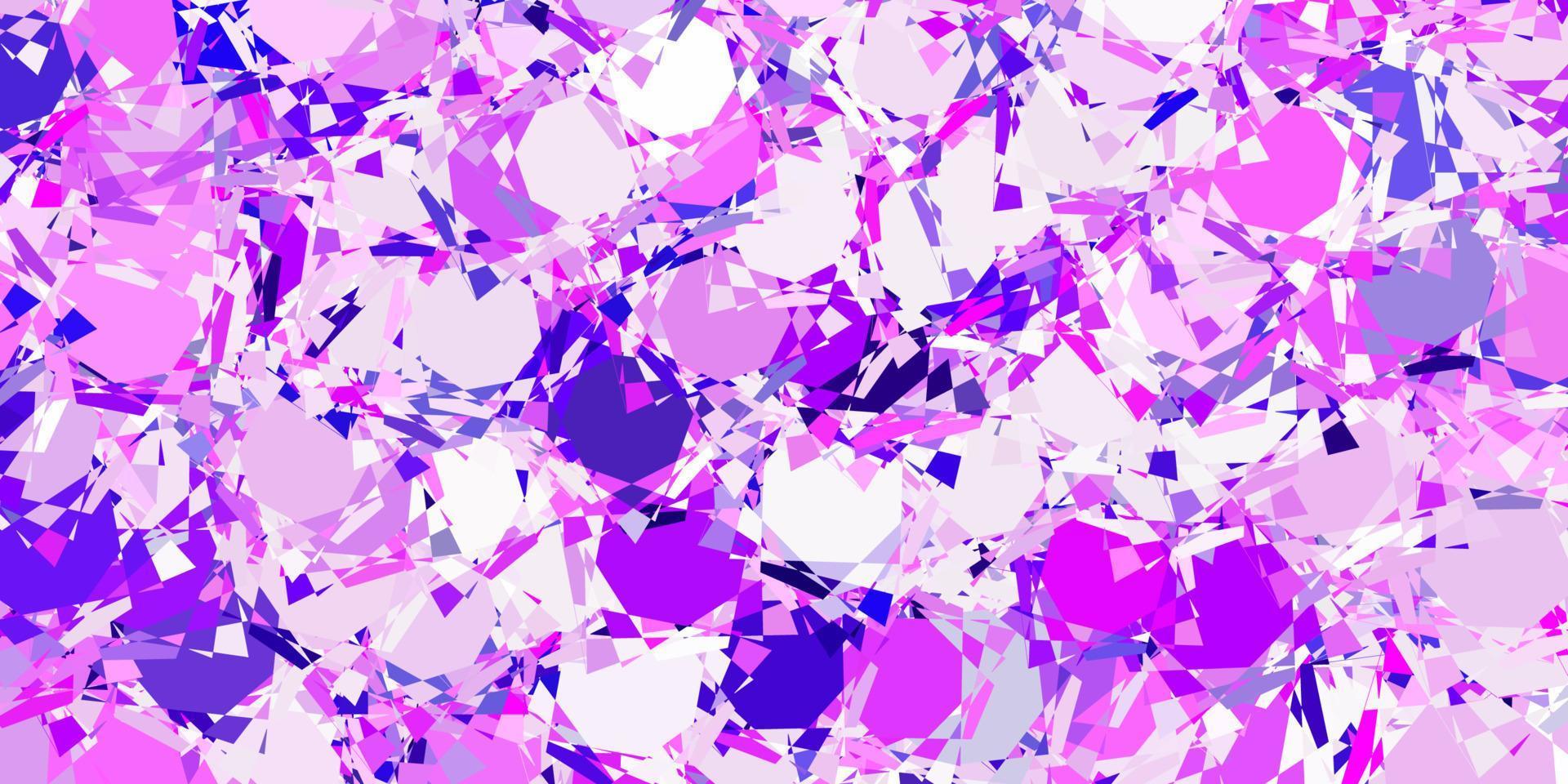 Light Purple, Pink vector pattern with polygonal shapes.